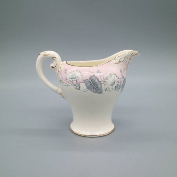 Myott Morning Glory Creamer & Sugar Bowl, 2 Tea Cups (Set of 4 pc) - Picture 2 of 7